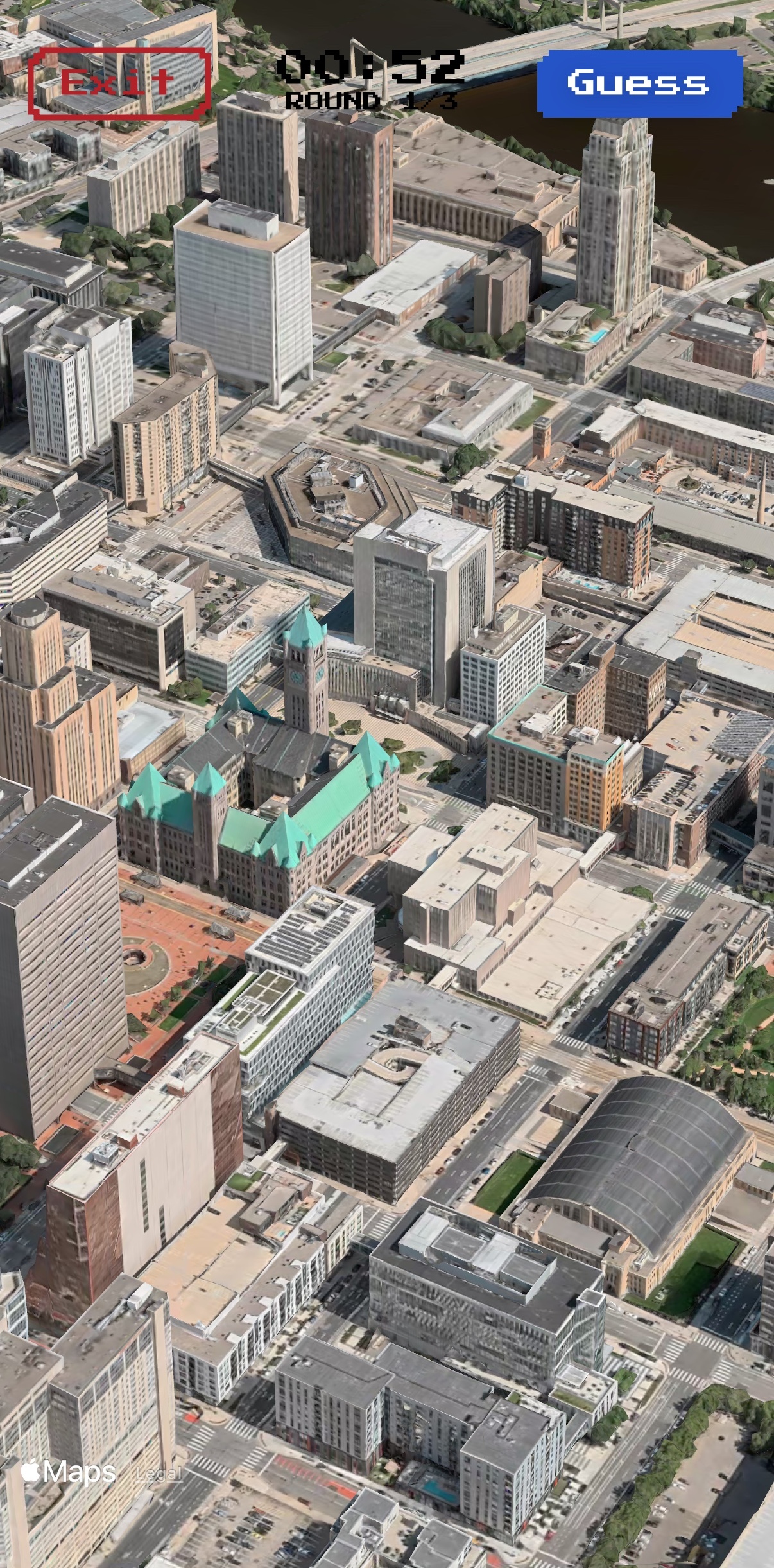 Satellite view round
